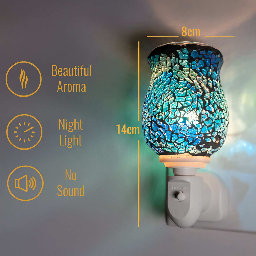 Plug-In Warmer | Crackle Blue - S2 - Aroma Haven