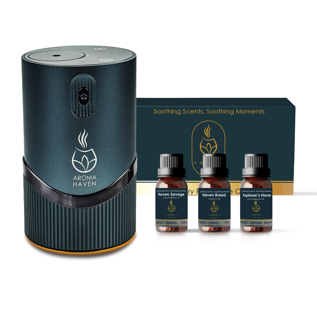 S4 ScentGlide Grey Waterless Diffuser With Fragrance For Him - Aroma Haven