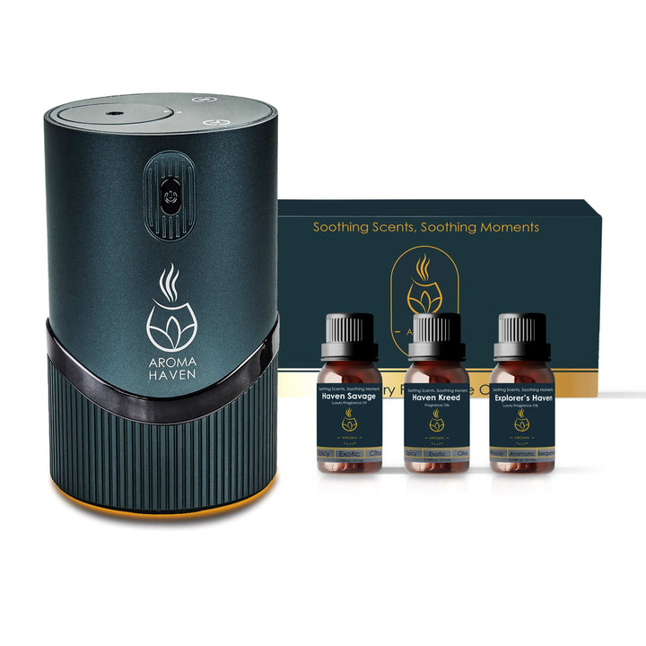 S4 ScentGlide Grey Waterless Diffuser With Fragrance For Him - Aroma Haven