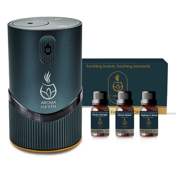 S4 ScentGlide Grey Waterless Diffuser With Fragrance For Him - Aroma Haven