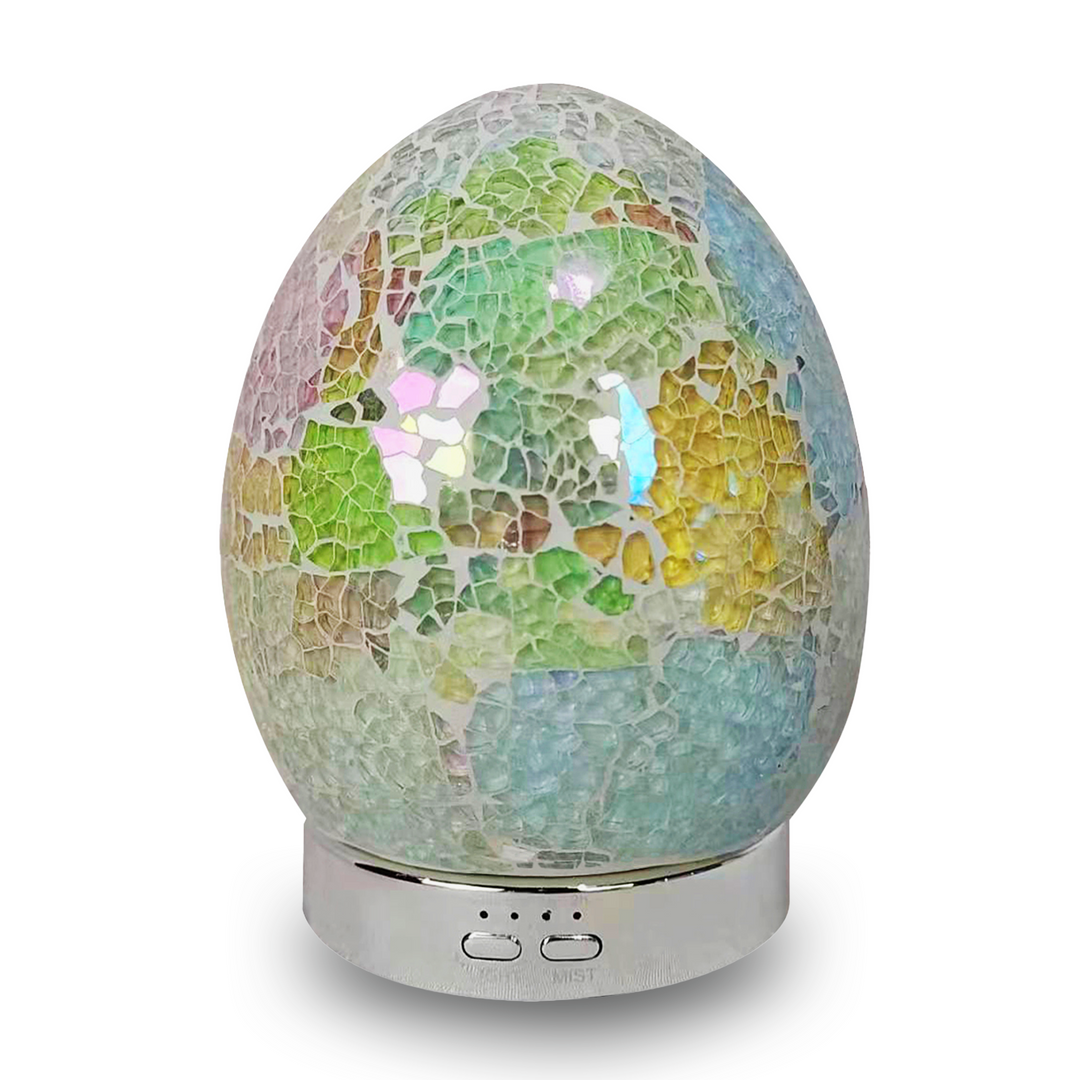Sophisticated S3 Luxe Oval Diffuser in Pearl Frost, ideal for home aromatherapy, available at Aroma Haven UK.