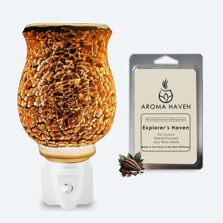 S2 Crackle Rose Gold Plug in Warmer with Wax Melt's - Aroma Haven