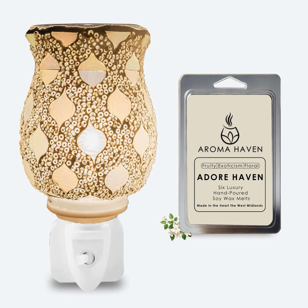 S2 Crackle Rose Gold Plug in Warmer with Wax Melt's - Aroma Haven
