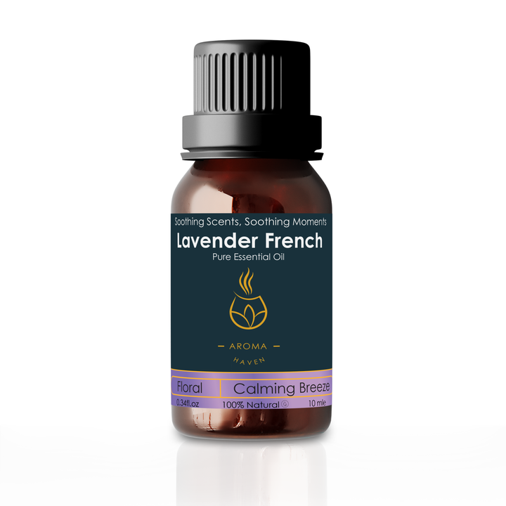 Lavender French Pure Essential Oil, 10 ml bottle, floral scent, for aroma diffusers, electric diffusers, plug-in warmers.