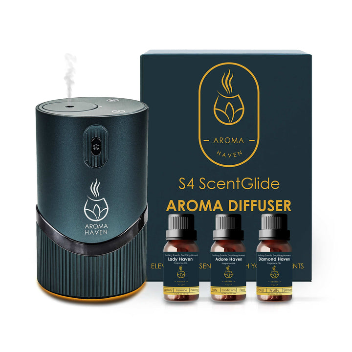 S4 ScentGlide Grey Waterless Diffuser With Fragrance For Her - Aroma Haven