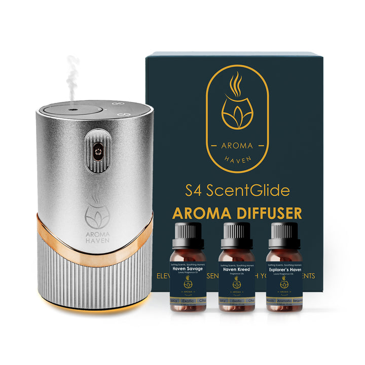 S4 ScentGlide Silver Waterless Diffuser With  Fragrance For Him