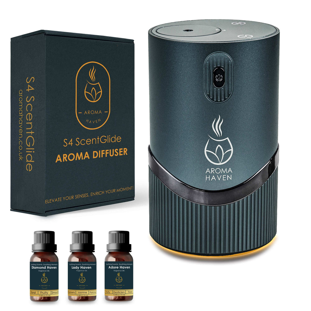 S4 ScentGlide Grey Waterless Diffuser With Fragrance For Her - Aroma Haven