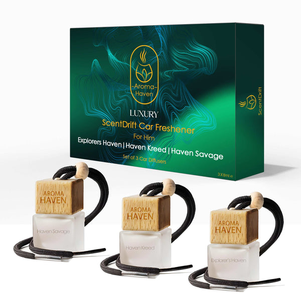 Car Hanging Aroma Diffuser For Him | Set of 3 - Aroma Haven