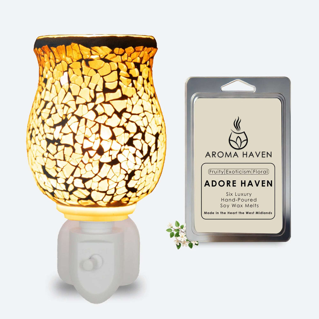 S2 Crackle Rose Gold Plug in Warmer with Wax Melt's - Aroma Haven